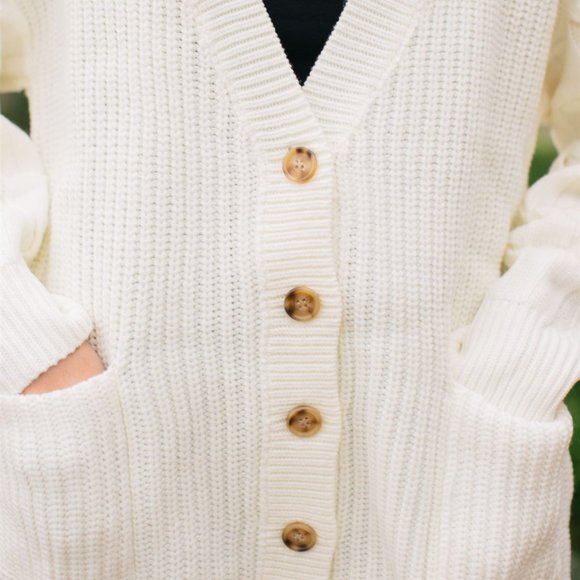 🆕 SUGARLAND CABLE KNIT SLEEVE CARDIGAN - Picture 5 of 7